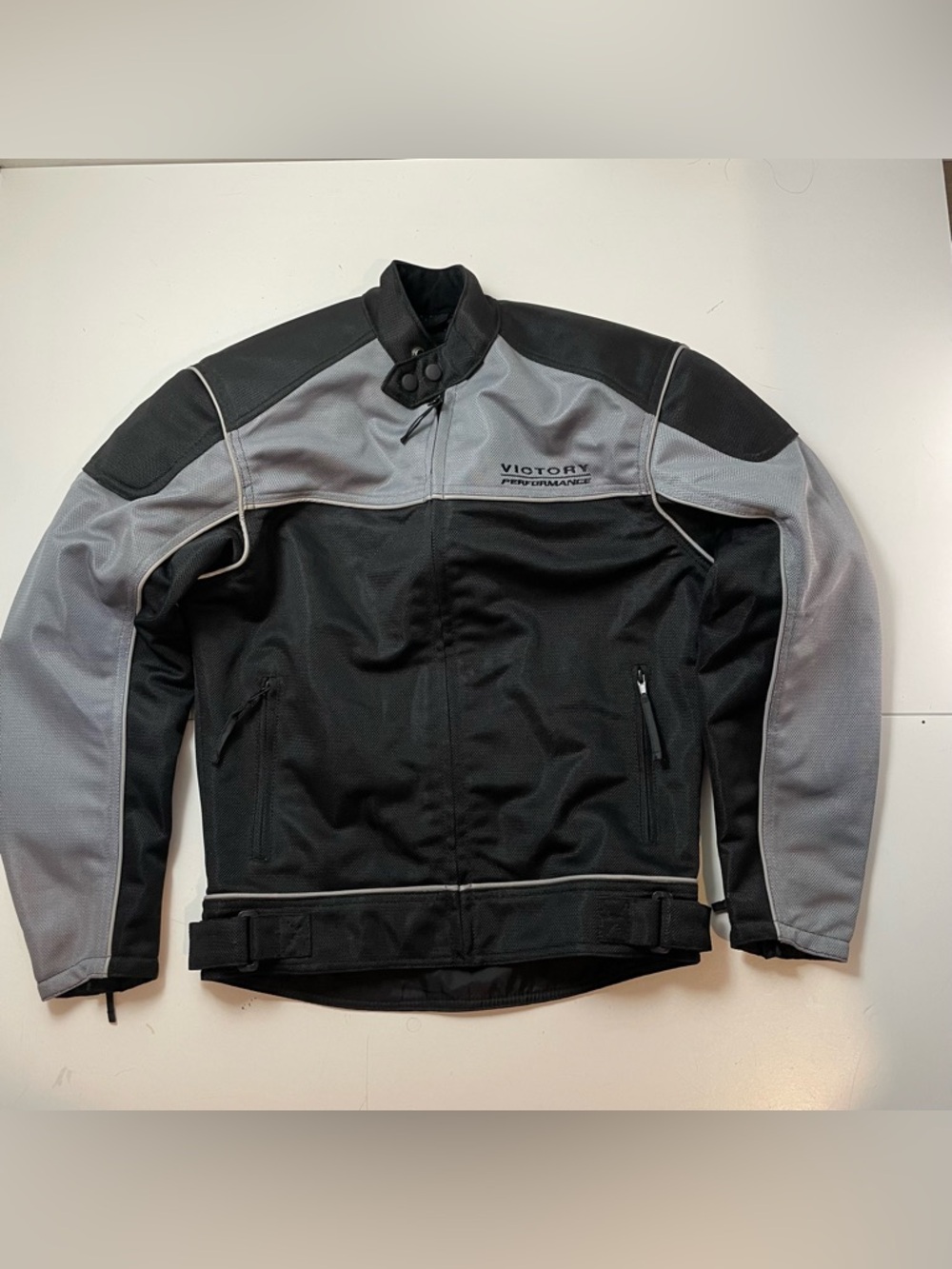Victory Motorcycle Performance Padded Riding Jacket Mesh Armored Gray Size S